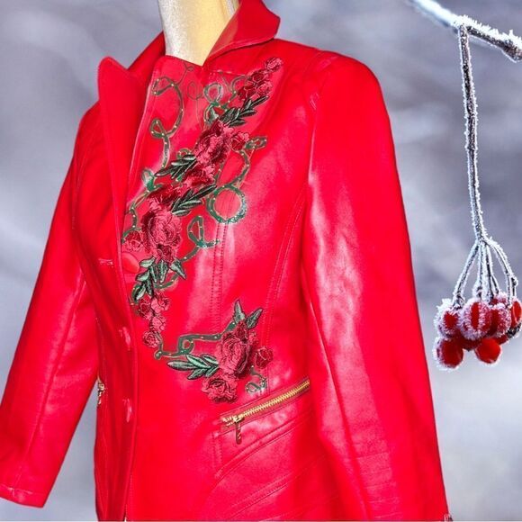 Yijia Meiyi red leather revamped jacket! - Picture 10 of 13